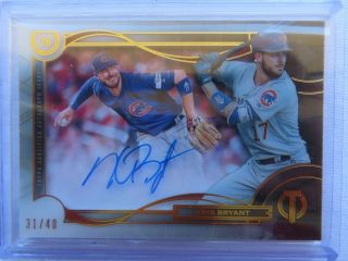 2019 Topps Tribute Kris Bryant On Card Auto 31 Of 40 Cubs