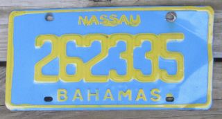 Nassau Bahamas License Plate Blue/yellow Expired 1997 Series - 262335