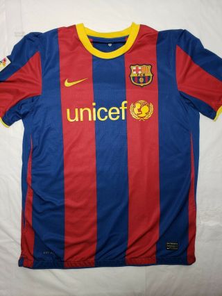 Barcelona 2010 2011 Home Football Soccer Shirt Jersey Nike 382354 - 486