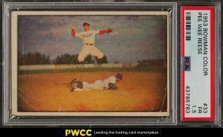 1953 Bowman Color Pee Wee Reese 33 Psa 1.  5 Fr (pwcc)