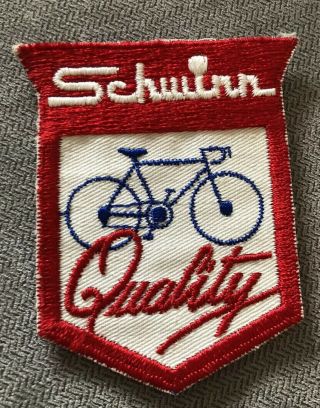 Vintage Schwinn Quality Bicycle Bike Patch Sew On