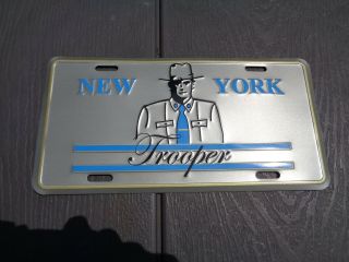 Rare Vintage York State Police Trooper License Plate 1970 Sign