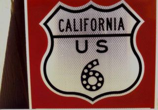 Historic California U.  S.  Route 6 Urban Street Sign 2