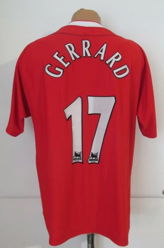 Liverpool 2002/2003/2004 Home Football Shirt Soccer Jersey 17 Gerrard Reebok L