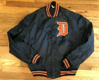 Vintage Detroit Tigers Mlb Baseball Team Satin Jacket Men/adult M
