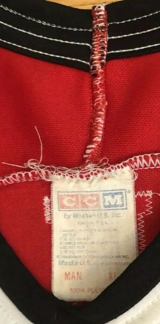 Vintage Chicago Blackhawks Bobby Hull CCM Red Stitched Hockey Jersey Men’s XL 2