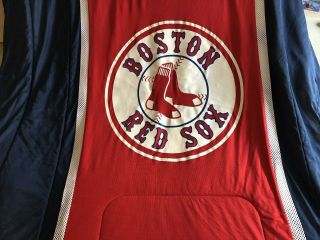 Boston Red Sox Sports Red Blue Coverage Bedding Comforter Blanket Twin Size