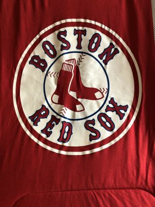 Boston Red Sox Sports Red Blue Coverage Bedding Comforter Blanket Twin Size 3