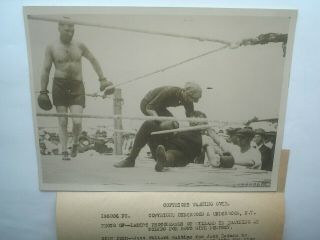 Boxing Photo,  Jess Willard 1919 Training Match Dempsey Boxe Pugilato