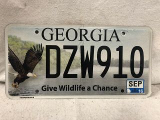 2016 Georgia License Plate (give Wildlife A Chance)