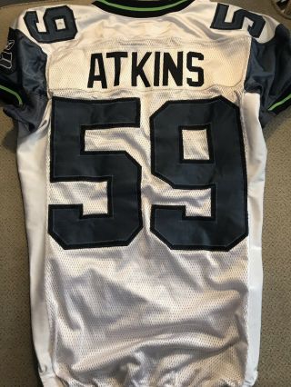 Atkins Seattle Seahawks Team Issued Pro Cut Game Jersey Size 46 2