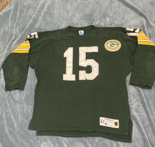 Men’s Green Bay Packers / Bart Starr Champion Throwback 15 Sb 1 Jersey L Large