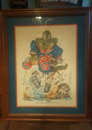 Florida Gators " Here Come The Mighty Gators " Framed Limited Numbered Picture