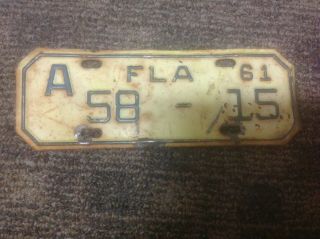 Florida Motorcycle License Plate 1961 Calhoun County