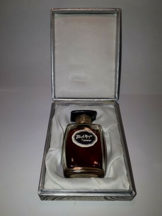 Vintage 1 Oz.  Bombi Black Magic Perfume In Silk - Lined Presentation Box