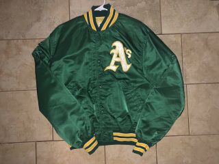 Oakland A’s Green 1980’s Starter Satin Jacket Men’s L