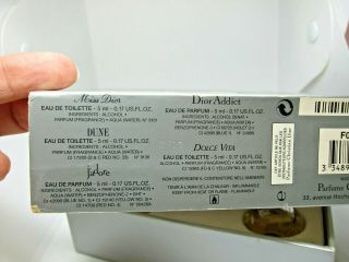 Christian Dior 2 x 5 ml mini EDP & 3 x 5 ml mini EDT perfume set EB131 3