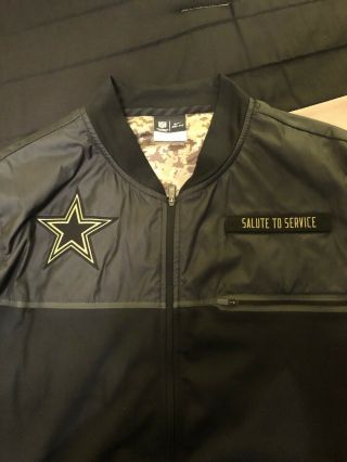 Dallas Cowboys Salute To Service Military Nike Nfl Mens Jacket Sri - Fit Large