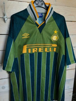 Inter Milan 1995 - 1996 away football soccer shirt jersey umbro 2