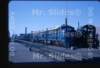 Slide Wab Wabash E8a 1009 & E8a W/passenger Train Decatur Il 1964