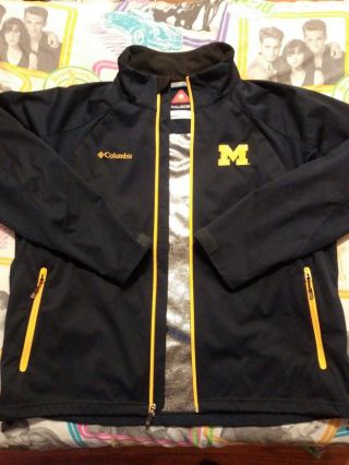 Xl Omni Heat Shield Columbia Authentic Michigan Wolverines Jersey Jacket Detroit
