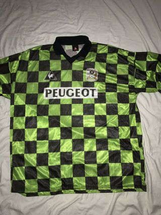 1996/1997 Coventry City Le Coq Sportif Football Soccer Jersey Sz Xl Peugeot