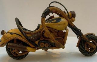 Wood Crafted Motorcycle Art Display/harley Davidson