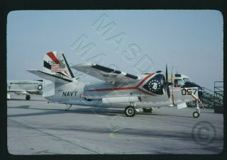 276 - 35mm Kodachrome Aircraft Slide - C - 1a Trader Buno 146057 " Lemoore " In 1976