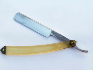 Awesome Shave Ready Dubl Duck " Satinwedge " Straight Razor Pearlduck By Dovo