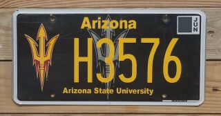 Arizona State University Sun Devils License Plate/tag - H3576 Flat