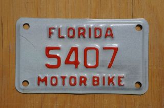 Florida Motorbike Motorcycle License Plate