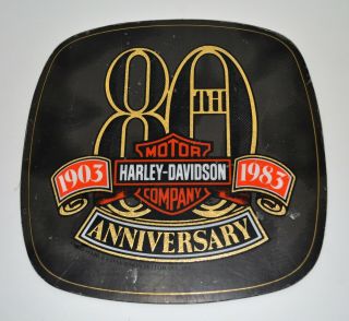 Harley - Davidson 80th Anniversary Dealer Sign Decoration Memorabilia Vintage Old