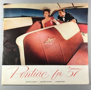 Vintage 1957 Pontiac Dealer Brochure - Bonneville/safari/la Parisienne