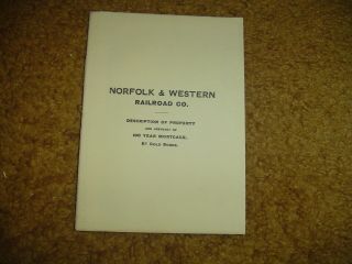 1890 Norfolk & Western Railroad Company - Property Description Vg