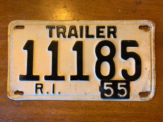1955 Rhode Island Trailer License Plate