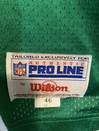 Vtg York Jets BOOMER ESIASON Wilson Pro Line Game Jersey NFL Sz 46 Men Sewn 3