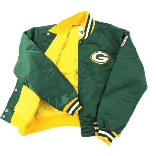 Vintage 1980s Green Bay Packers Pro Line Starter Satin Jacket - Men 