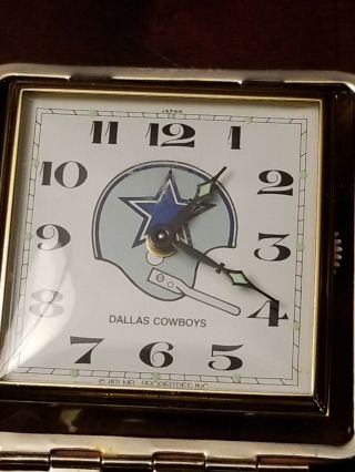 Vintage 1971 Nfl Dallas Cowboys Travel Alarm Clock - Football