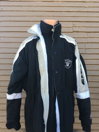 Men’s Vintage Oakland Raiders Starter Zip Up Jacket Size Large