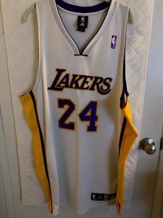 Kobe Bryant Los Angeles Lakers Adidas Authentic Jersey Men White 52 Xxl