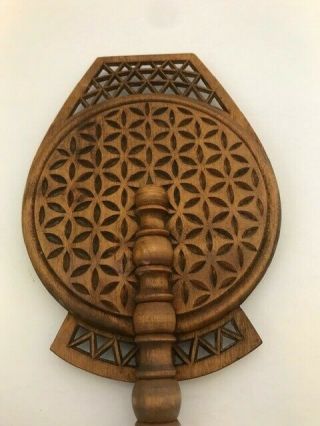 wood hand mirrors vintage antique two wooden carved tramp folk art handmade old 2
