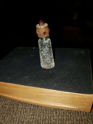 Rare 1920s Irice Czech Mini Perfume Bottle Glass