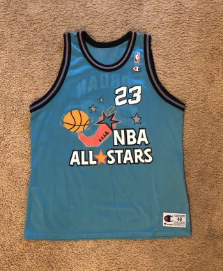 Vintage 1996 Michael Jordan Nba All Star Game Champion Jersey 48 Bulls Pippen
