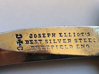 Very Old 13/16” Joseph Elliot’s Best Silver Steel Razor Shave Ready Sheffield En 3