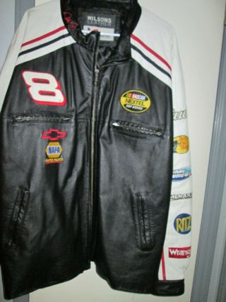 Dale Earnhardt Jr Xxl Wilson Leather Jacket Nascar 8 Racing Nextel Cup Budweiser