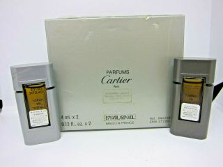 Cartier Santos de Cartier 2 x 4 ml mini Toilette EDT & After Shave set 19Dec73 - T 3
