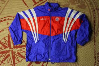 Bayern Munich Rain Track Top Jacket 1995 1996 Football Training Adidas