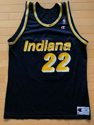 Vintage Champion Indiana Pacers Damon Bailey Jersey Size 48 Xl Mens 90s Hoosiers