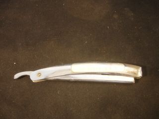 Old Vtg Stainless Steel Straight Razor Blade Knife