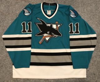 Vintage Nhl San Jose Sharks 90s Men’s Kelly Kisio Ccm Hockey Jersey Xl Stitched